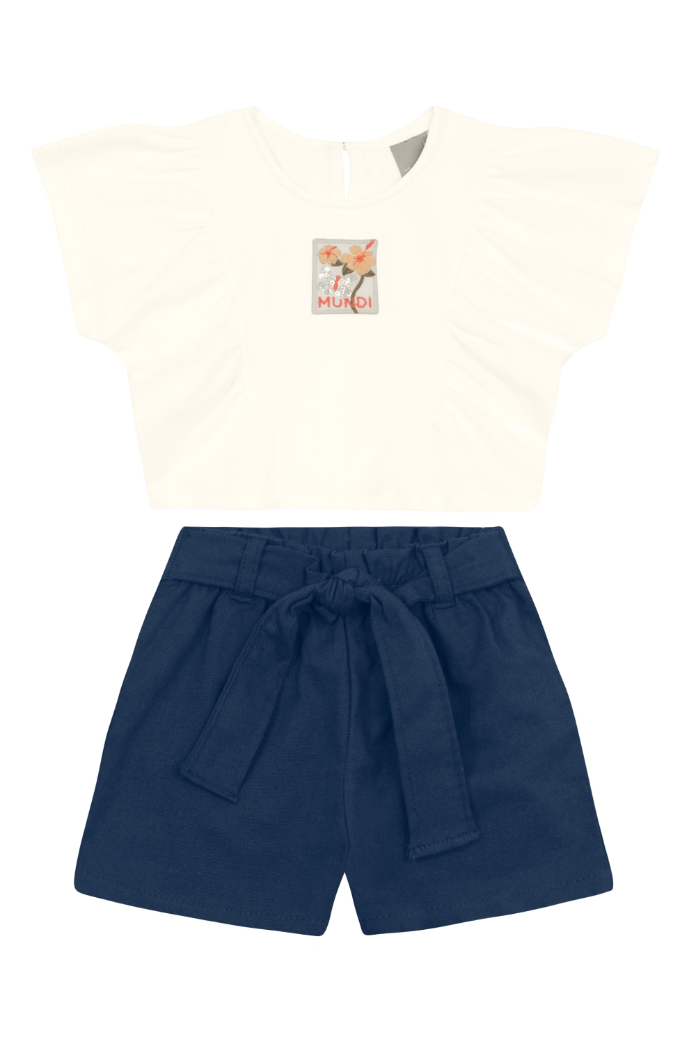 Conjunto infantil menina floral Mundi